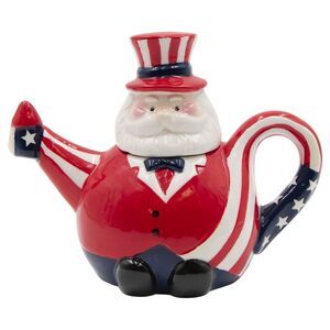 Radiant Treasures Uncle Sam Independence Day Ceramic Teapot
